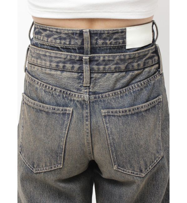 GYDA「ハイウエスト CUT OUT CARGOワイトデニムパンツ」|デニム|