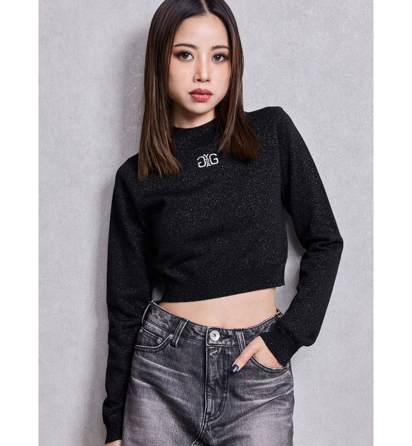 GYDA「Symmetry GYDAラメニットトップス」|ニット・セーター|