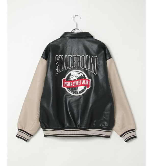 VENCE share style「【ユニセックス】VISION STREET WEAR ビジョンストリートウェア フェイクレザーブルゾン」|ブルゾン・スタジャン|