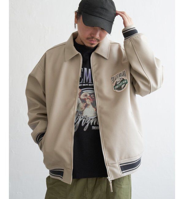 VENCE share style「【ユニセックス】VISION STREET WEAR ビジョンストリートウェア フェイクレザーブルゾン」|ブルゾン・スタジャン|