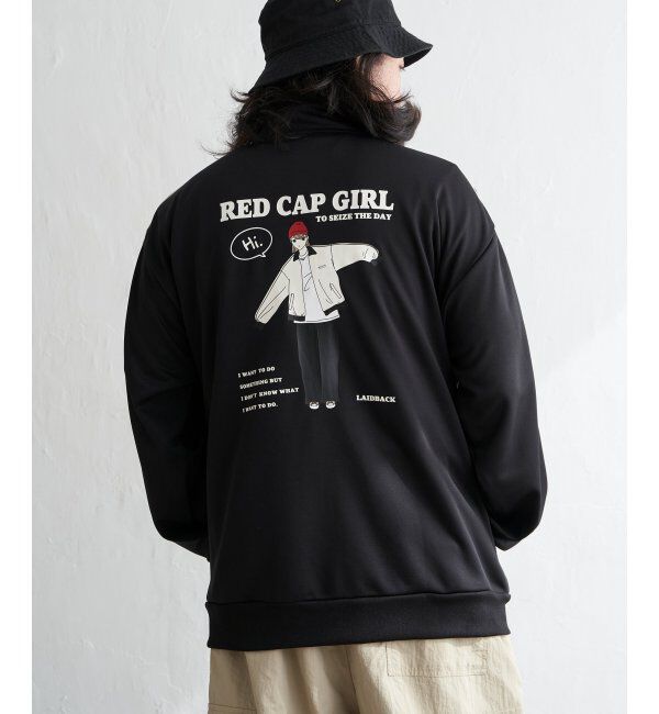 VENCE share style「【セットアップ対応】Red Cap Girl レッドキャップガール トラックジャケット」|カーディガン|ブラック