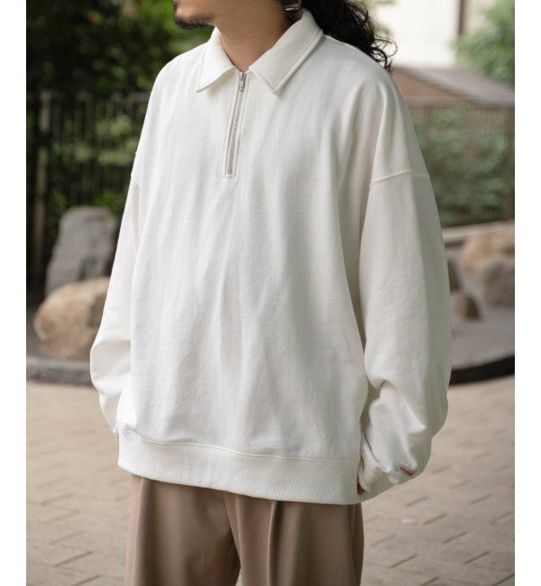 VENCE share style「Goodwear グッドウェア ハーフジップトレーナー」|スウェット・ジャージ|オフホワイト