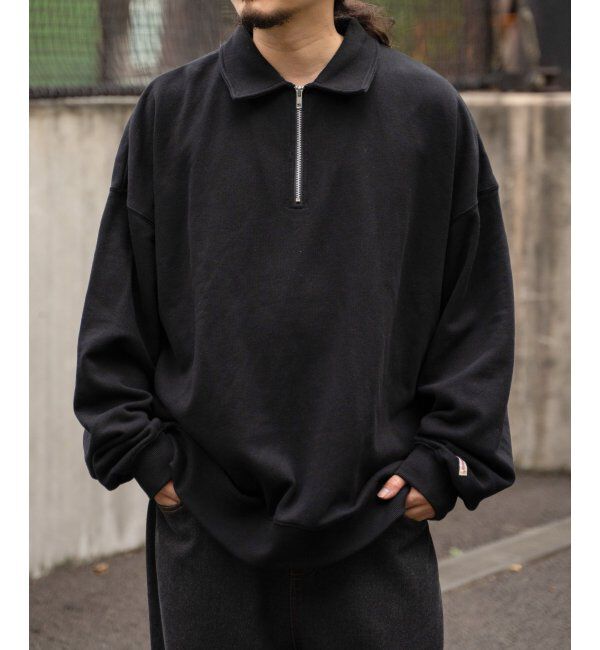 VENCE share style「Goodwear グッドウェア ハーフジップトレーナー」|スウェット・ジャージ|ブラック