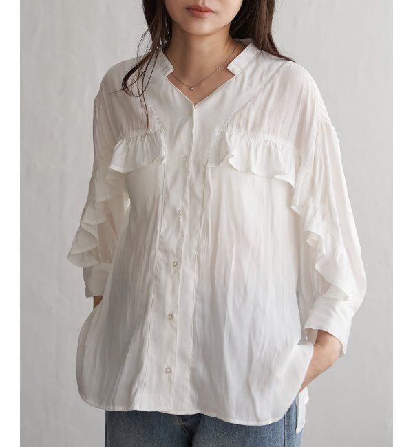 VENCE share style「袖フリルブラウス」|シャツ・ブラウス|