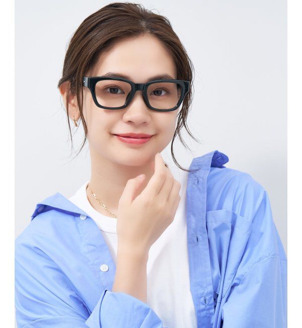  「ウェリントン型メガネ｜黒縁フレーム｜太縁フレーム｜Zoff｜BRIGADE レンズ交換券付」|メガネ|