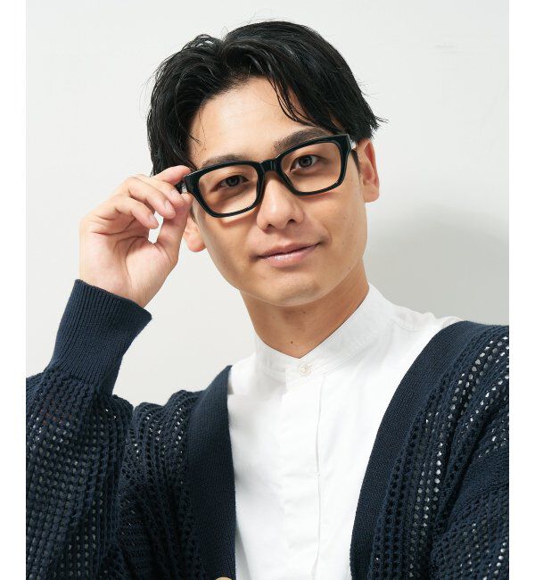  「ウェリントン型メガネ｜黒縁フレーム｜太縁フレーム｜Zoff｜BRIGADE レンズ交換券付」|メガネ|