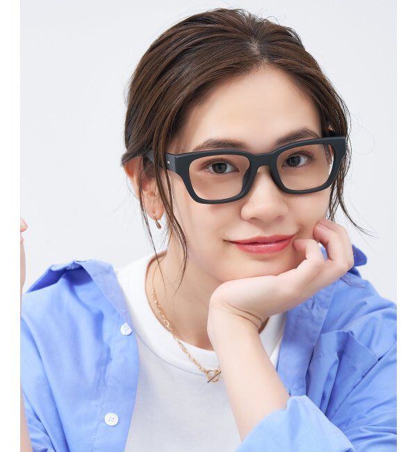  「ウェリントン型メガネ｜黒縁フレーム｜太縁フレーム｜Zoff｜BRIGADE レンズ交換券付」|メガネ|