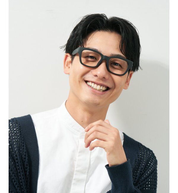  「ウェリントン型メガネ｜黒縁フレーム｜太縁フレーム｜Zoff｜BRIGADE レンズ交換券付」|メガネ|