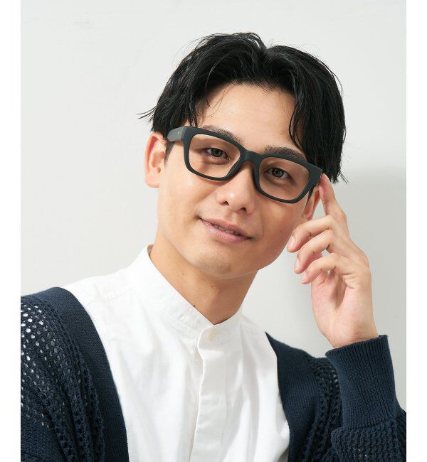  「ウェリントン型メガネ｜黒縁フレーム｜太縁フレーム｜Zoff｜BRIGADE レンズ交換券付」|メガネ|