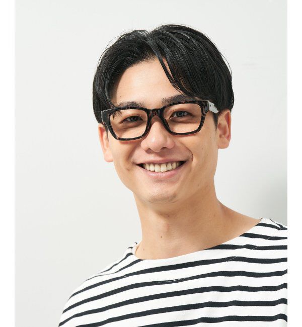  「ウェリントン型メガネ｜黒縁フレーム｜太縁フレーム｜Zoff｜BRIGADE レンズ交換券付」|メガネ|