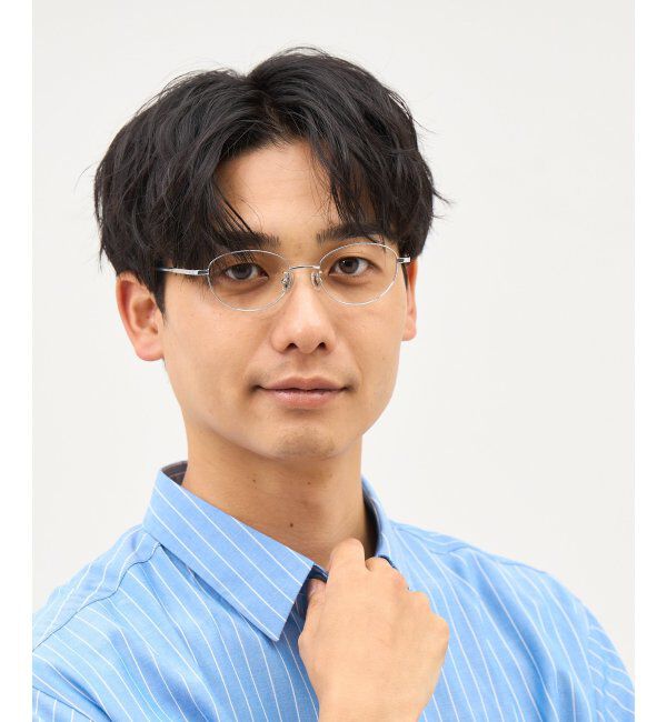  「オーバル型 メガネ 軽量 チタン｜大人可愛い｜伊達メガネ 度付きメガネ｜ビジネス レンズ交換券付」|メガネ|