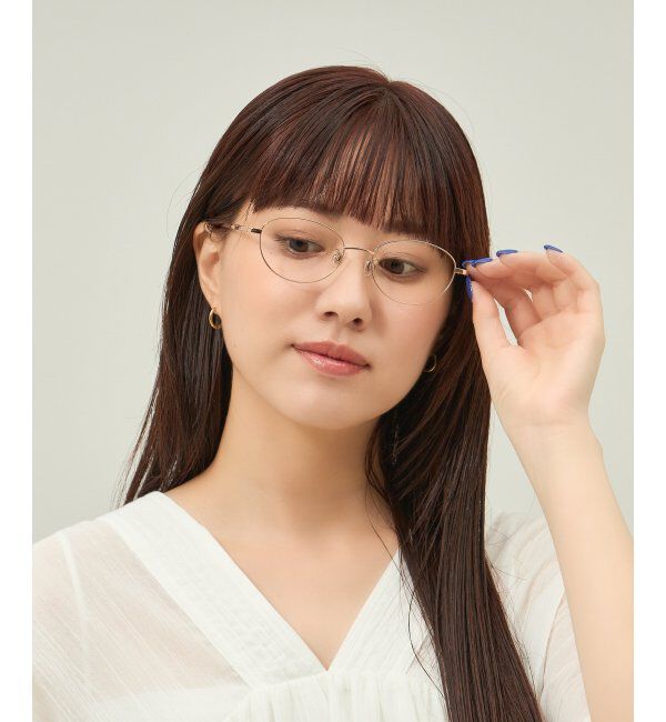  「オーバル型 メガネ 軽量 チタン｜大人可愛い｜伊達メガネ 度付きメガネ｜ビジネス レンズ交換券付」|メガネ|