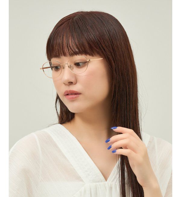  「オーバル型 メガネ 軽量 チタン｜大人可愛い｜伊達メガネ 度付きメガネ｜ビジネス レンズ交換券付」|メガネ|