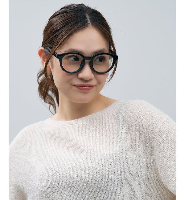  「SUNCUTGlasses/UV100%CUT ボストン型 クリアレンズ サングラス  | 太縁フレーム 紫外線対策 UVカット   」|サングラス|