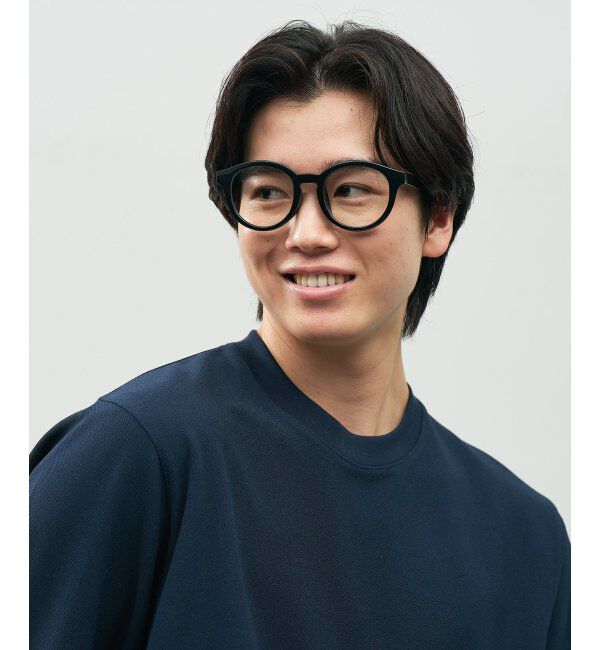  「SUNCUTGlasses/UV100%CUT ボストン型 クリアレンズ サングラス  | 太縁フレーム 紫外線対策 UVカット   」|サングラス|