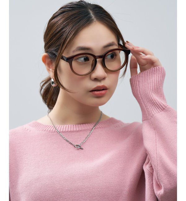  「SUNCUTGlasses/UV100%CUT ボストン型 クリアレンズ サングラス  | 太縁フレーム 紫外線対策 UVカット   」|サングラス|