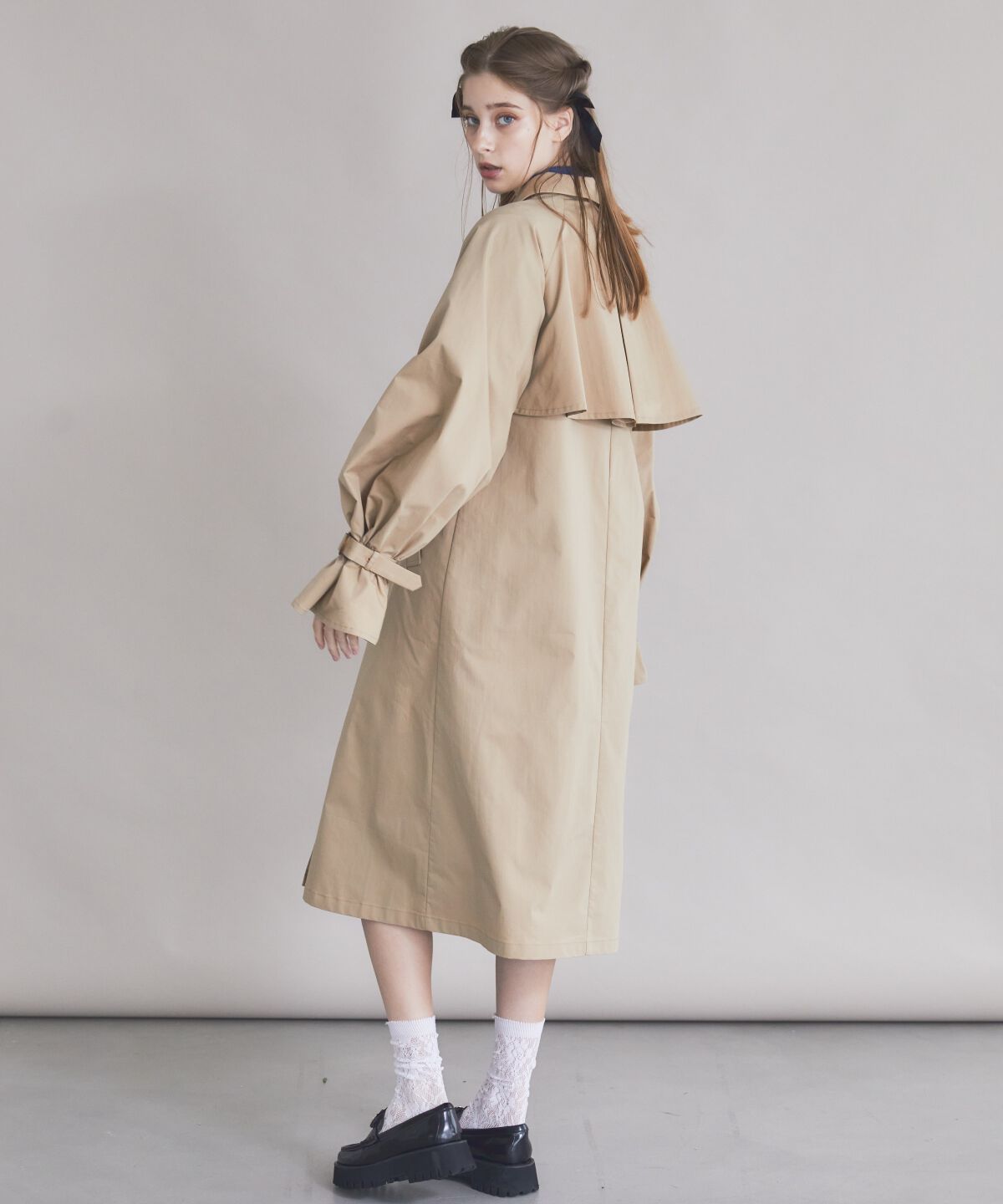 REDYAZEL「チェックライニングトレンチコート」|トレンチコート|