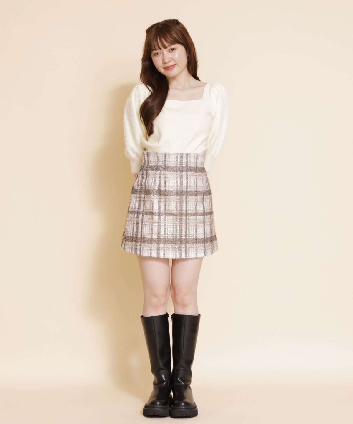 REDYAZEL「シャギースリーブニットトップス」|ニット・セーター|