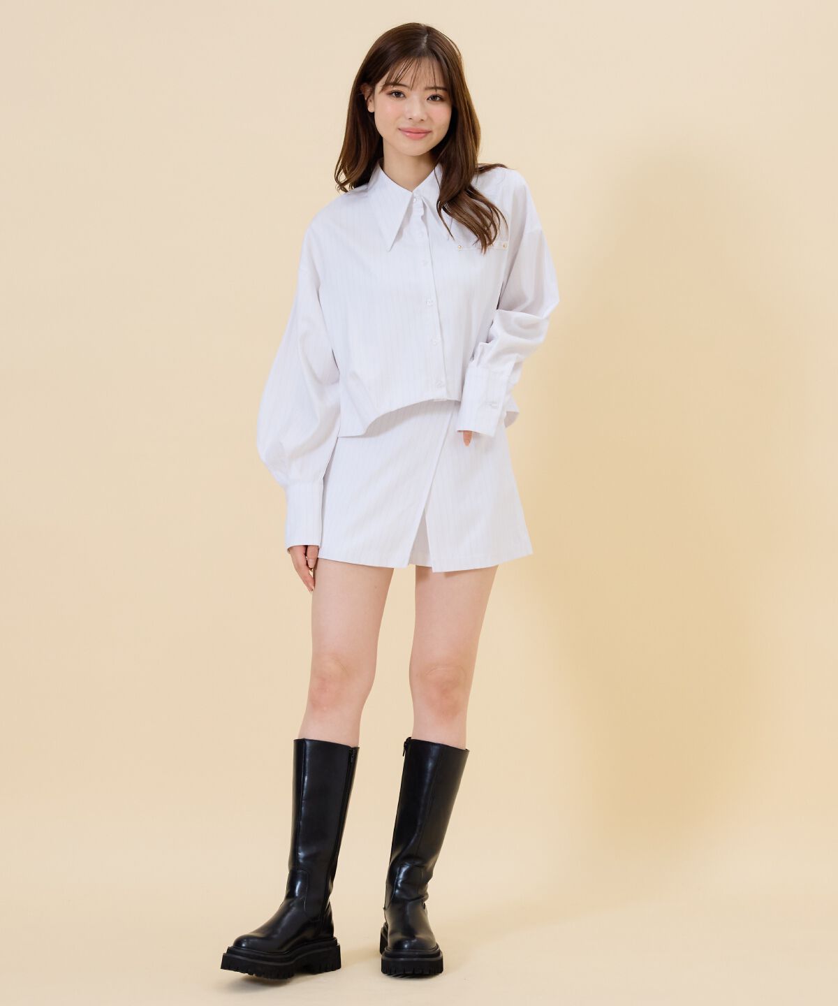 REDYAZEL「ゴールドラメストライプシャツ」|シャツ・ブラウス|