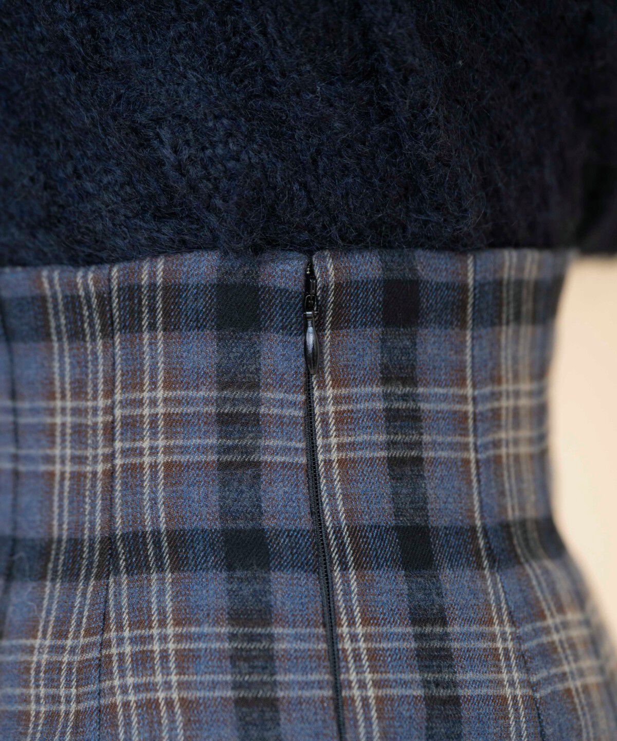 REDYAZEL「ハイウエストチェックミニスカート」|フレア|