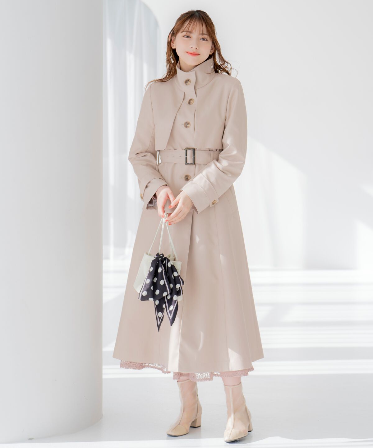 WILLSELECTION「スタンドカラーシングルトレンチコート」|トレンチコート|