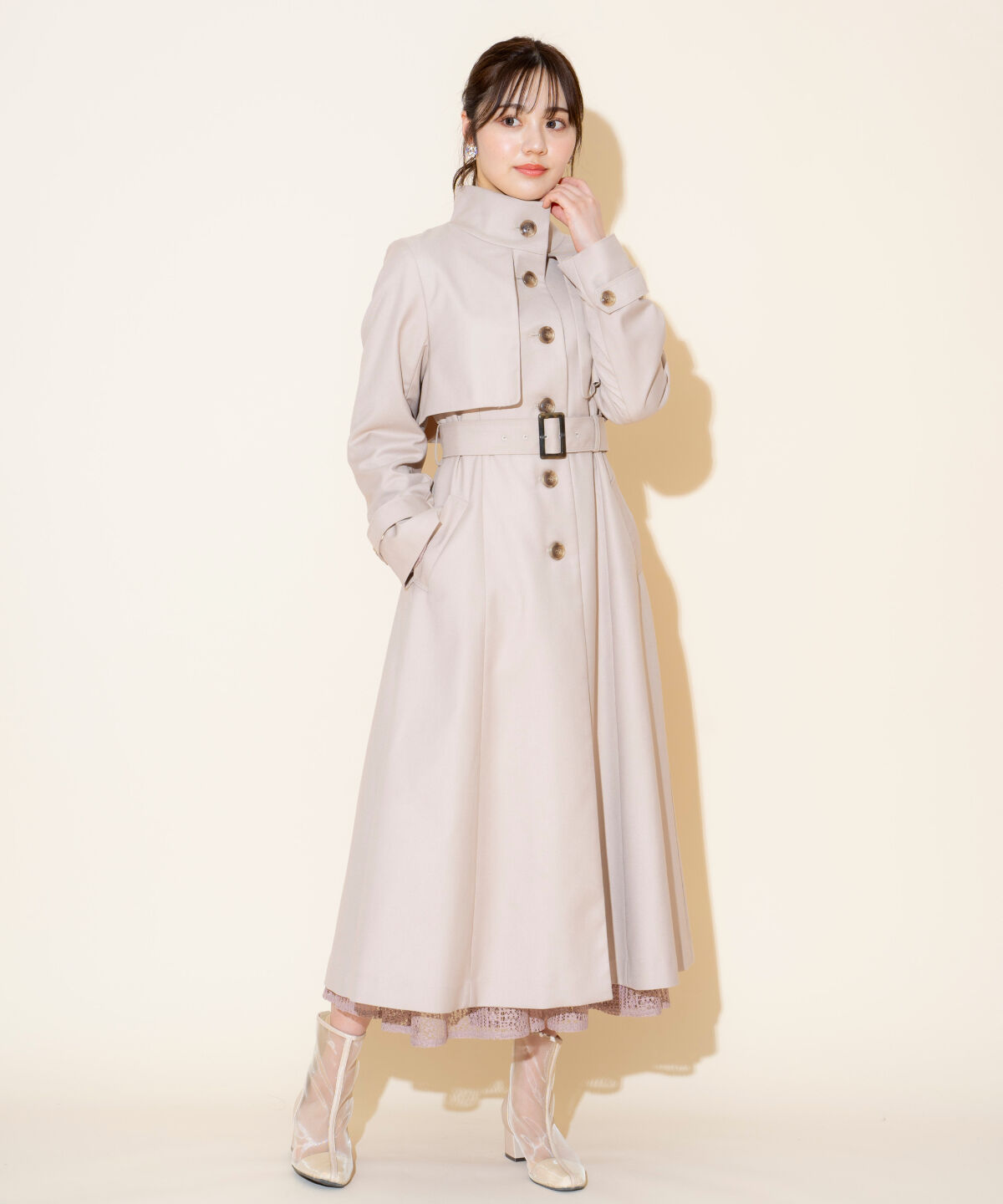 WILLSELECTION「スタンドカラーシングルトレンチコート」|トレンチコート|