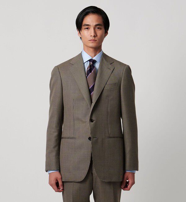 UNITED ARROWS「Vitale Barberis Canonico ハウンドトゥース シングル3ボタン スーツ MC‐MODEL はっ水」|スーツ|