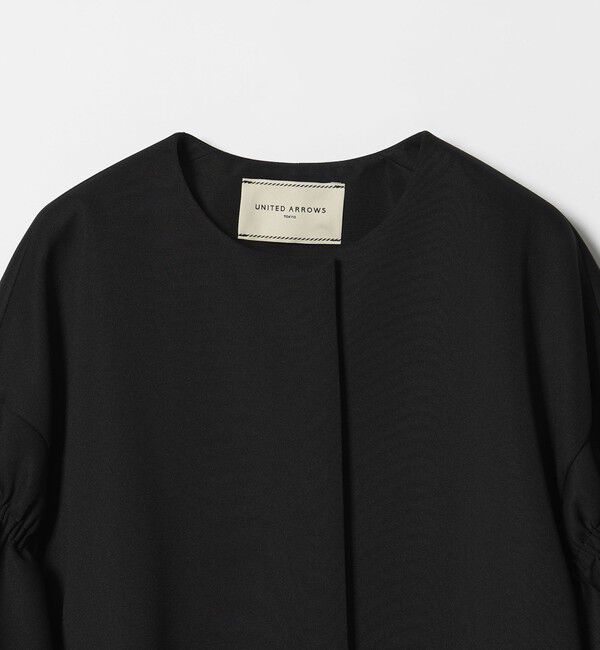 UNITED ARROWS「SPONGY フレアスリーブ コート」|ノーカラーコート|