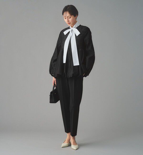 UNITED ARROWS「SPONGY タック テーパードパンツ」|スラックス|