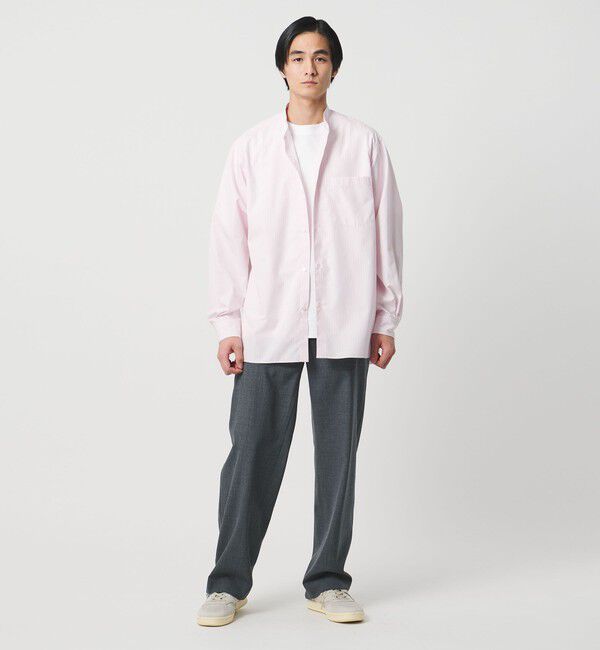 UNITED ARROWS「カリビアーナミルズ ポプリン バンドカラーシャツ」|シャツ・ブラウス|