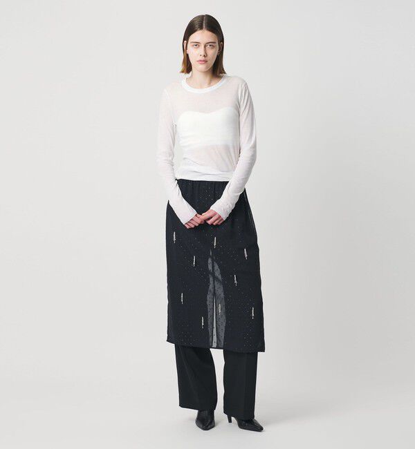 AEWEN MATOPH「＜AEWEN MATOPH＞シアークルーネック ロングスリーブカットソー」|Tシャツ・カットソー|