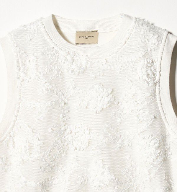 UNITED ARROWS「エンブロイダリーフラワー メッシュ ベスト」|ベスト・ジレ|