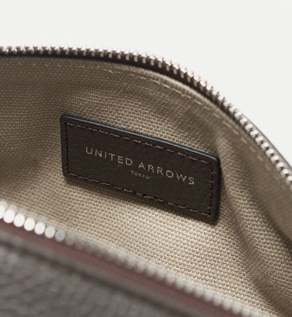 UNITED ARROWS「レザー スクエアクラッチバッグ（ポーチ）」|クラッチバッグ|