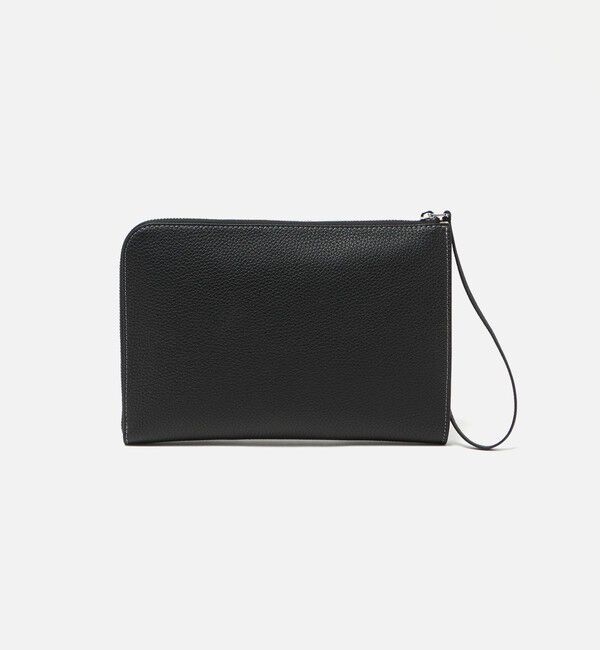 UNITED ARROWS「レザー クラッチバッグ」|クラッチバッグ|BLACK