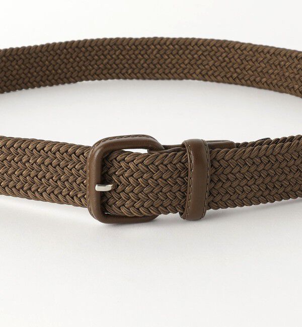 UNITED ARROWS green label relaxing「レザー バックル ゴムメッシュ ベルト」|ベルト|