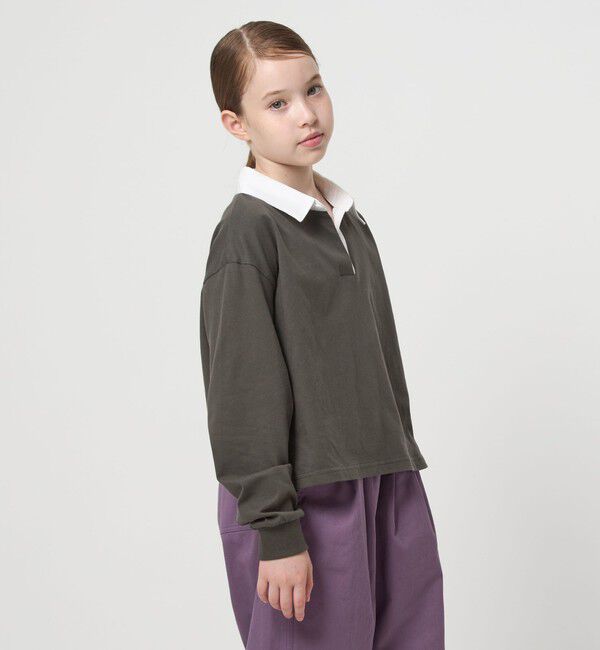 UNITED ARROWS green label relaxing「ラガーシャツ（無地） / キッズ  120cm-160cm」|Tシャツ・カットソー|