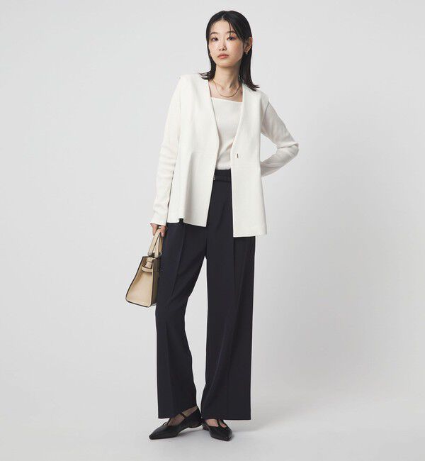 UNITED ARROWS green label relaxing「ブライトリブ スクエアネック ロングスリーブ カットソー」|Tシャツ・カットソー|