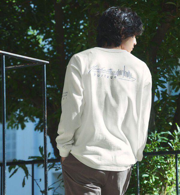 UNITED ARROWS green label relaxing「【別注】＜Manhattan Portage＞プリント 長袖 Tシャツ」|Tシャツ・カットソー|