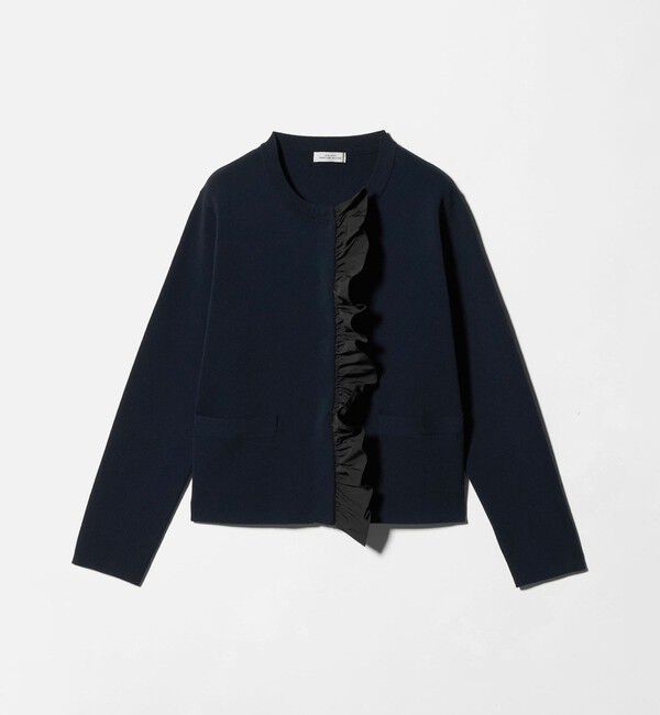 UNITED ARROWS green label relaxing「フロント フリル ニット カーディガン」|カーディガン|