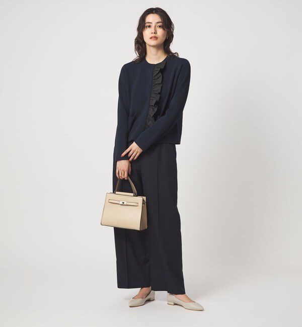 UNITED ARROWS green label relaxing「フロント フリル ニット カーディガン」|カーディガン|