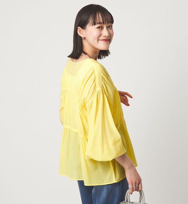 UNITED ARROWS green label relaxing「全方位映えギャザーブラウス」|シャツ・ブラウス|