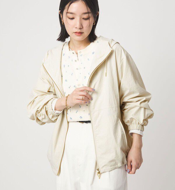 UNITED ARROWS green label relaxing「【WEB限定】＜at ease＞フード ブルゾン マシンウォッシャブル 撥水 UVカット」|ブルゾン・スタジャン|NATURAL