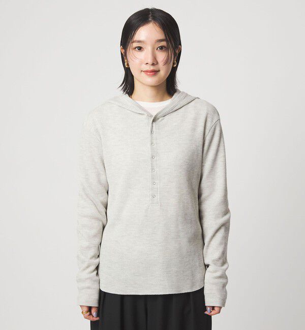 UNITED ARROWS green label relaxing「【WEB限定】＜at ease＞ワッフル フード ロングスリーブ カットソー」|Tシャツ・カットソー|