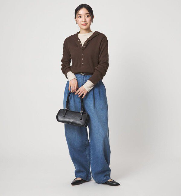 UNITED ARROWS green label relaxing「【WEB限定】＜at ease＞ワッフル フード ロングスリーブ カットソー」|Tシャツ・カットソー|