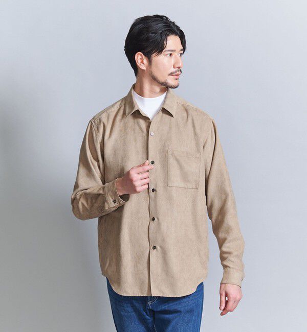BEAUTY&YOUTH UNITED ARROWS「【WEB限定 WARDROBE SMART】スエードライク シャツ」|シャツ・ブラウス|