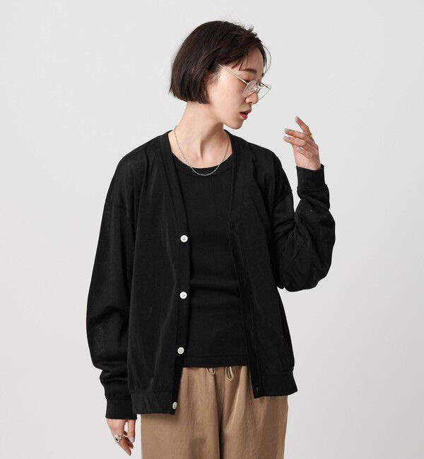 BEAUTY&YOUTH UNITED ARROWS「【WEB限定】シアー カーディガン」|カーディガン|BLACK