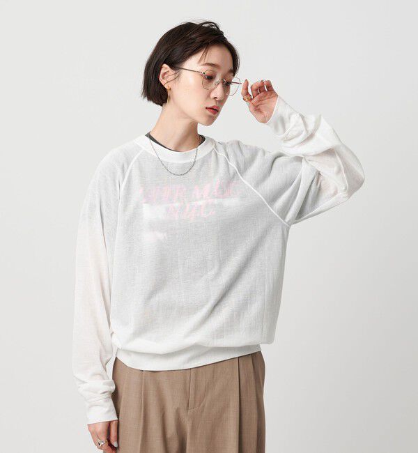 BEAUTY&YOUTH UNITED ARROWS「【WEB限定】シアー ラグラン スウェット」|Tシャツ・カットソー|WHITE