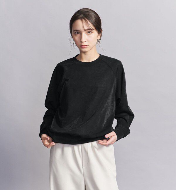 BEAUTY&YOUTH UNITED ARROWS「【WEB限定】シアー ラグラン スウェット」|Tシャツ・カットソー|BLACK
