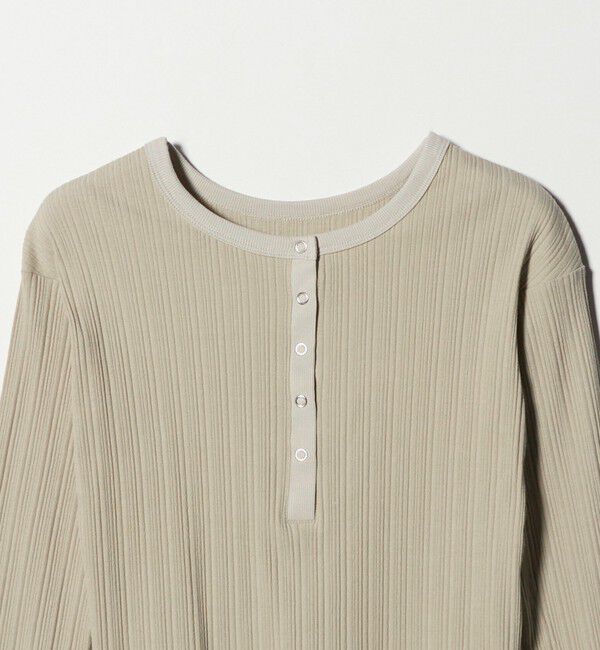 BEAUTY&YOUTH UNITED ARROWS「【WEB限定】ランダムリブ ヘンリーネック スナッププルオーバー」|Tシャツ・カットソー|