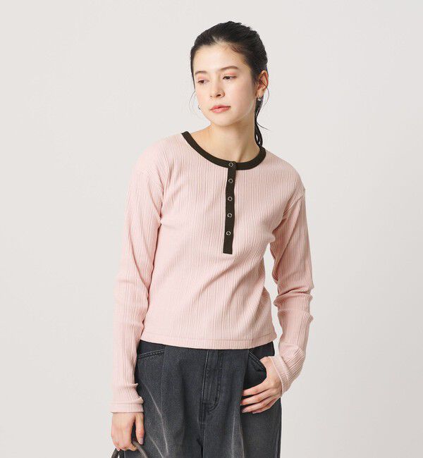 BEAUTY&YOUTH UNITED ARROWS「【WEB限定】ランダムリブ ヘンリーネック スナッププルオーバー」|Tシャツ・カットソー|